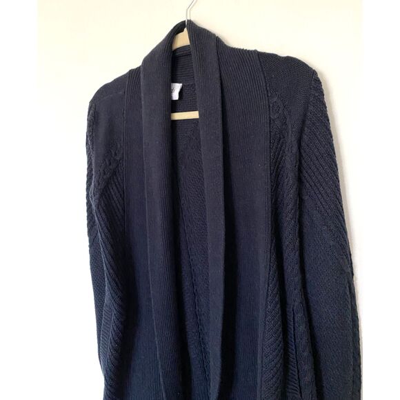 CAbi Countryside Cable Knit Sweater Cardigan Cozy Stylish Fall Layer Pockets XS - Picture 11 of 12